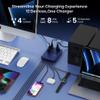 200W Charging Station,12-in-1 USB C Power Strip with Flat Plug and 5ft Extension Cord,4 AC Outlets,4 USB-A,4 USB-C Ports for iPhone 17/16/15,65W PD Fast Laptop Charger for MacBook,Home,Office (Blue) view 2