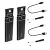 2-Pack M.2 NVMe SSD Enclosure USB 3.1 Gen 2  Aluminum Alloy Construction, 100x31x9mm Dimensions, Black Finish, Up to 2TB SSD Support view 1