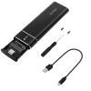 2-Pack M.2 NVMe SSD Enclosure USB 3.1 Gen 2  Aluminum Alloy Construction, 100x31x9mm Dimensions, Black Finish, Up to 2TB SSD Support view 2
