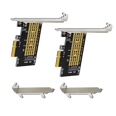 UCCKEYI 2Pcs Black M.2 NGFF M-Key to PCIe x4 NVMe Adapter  Direct Communication with PCIe Bus, 2230 and 2280 Support, 120x104x56mm