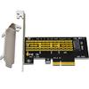 UCCKEYI 2Pcs Black M.2 NGFF M-Key to PCIe x4 NVMe Adapter  Direct Communication with PCIe Bus, 2230 and 2280 Support, 120x104x56mm view 2