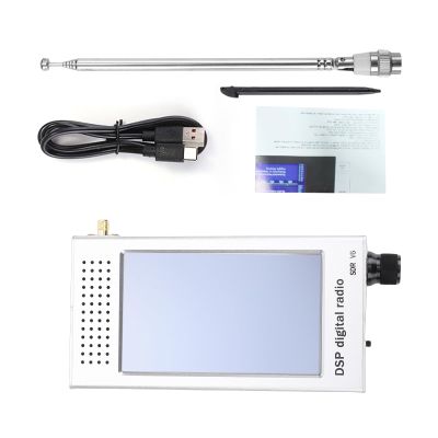 Aolidsive SDR Radio Receiver,DeepSDR V6 4.3 Inch IPS Touchscreen DSP Shortwave Radio with 192kHz Real Time Spectrum Wide Frequency Range 100KHz 149MHz (Silver)