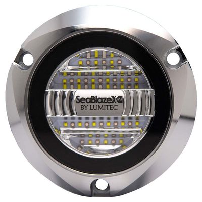 101592 - Aftermarket Replacement Seablazex2 Underwater Light Dual Color White Blue Polished Housing Compatible with Lumitec