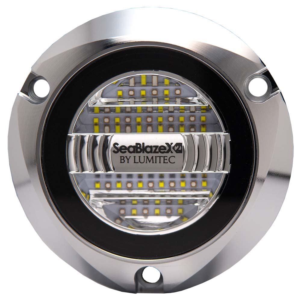 101592 - Aftermarket Replacement Seablazex2 Underwater Light Dual Color White Blue Polished Housing Compatible with Lumitec