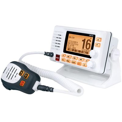 UM725G - Aftermarket Replacement UM725 Fixed Mount Marine VHF Radio with GPS - White Compatible with Uniden