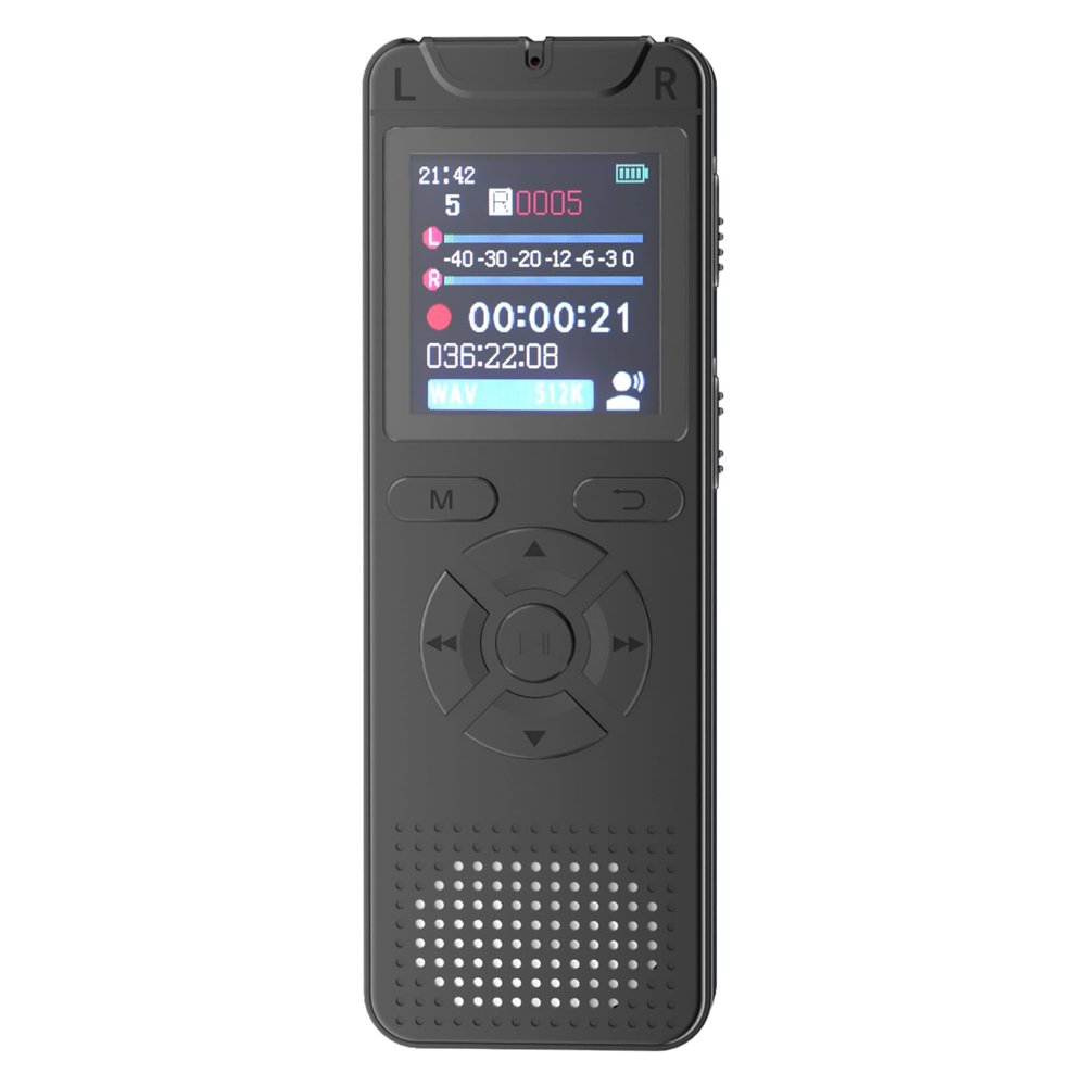 Xixian Meeting Voice Recorder, 1.44in Screen Clear Sound for Students with 50 Hours Recording Time for Lectures, Journalists, Professionals (Black)