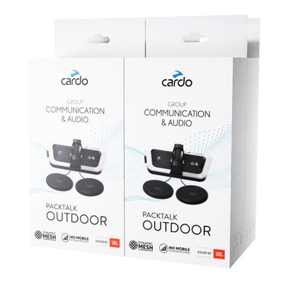 Cardo Packtalk Outdoor Family Pack - Group Communication and Audio (4 Pack) - White
