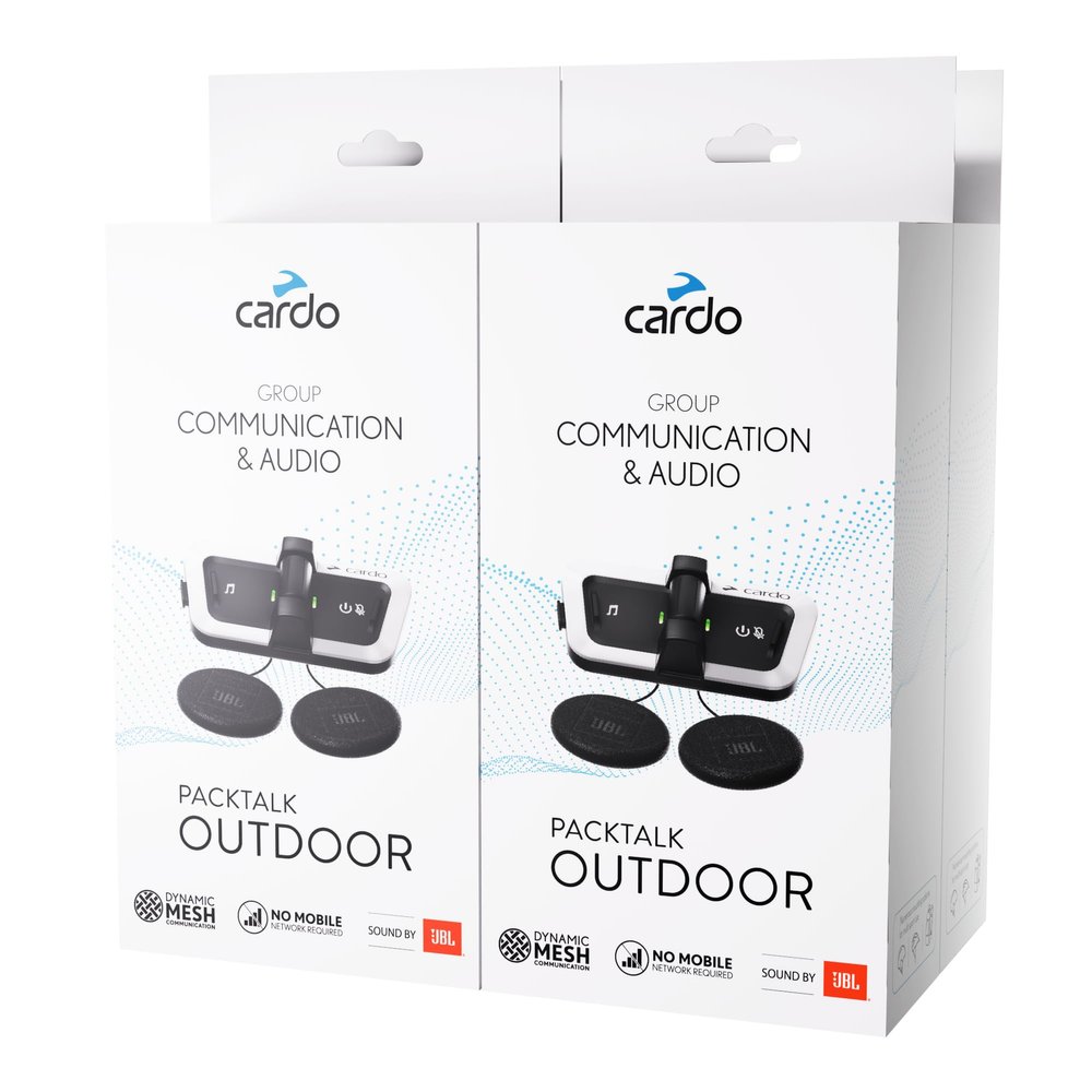 Cardo Packtalk Outdoor Family Pack - Group Communication and Audio (4 Pack) - White