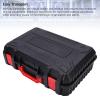 HaloVerde Portable Satellite Carrying Case for Mini with DC Power Cable for RV Travel Outdoor Use, Keeps Antenna and Accessories Organized, EVA Foam Interior view 3