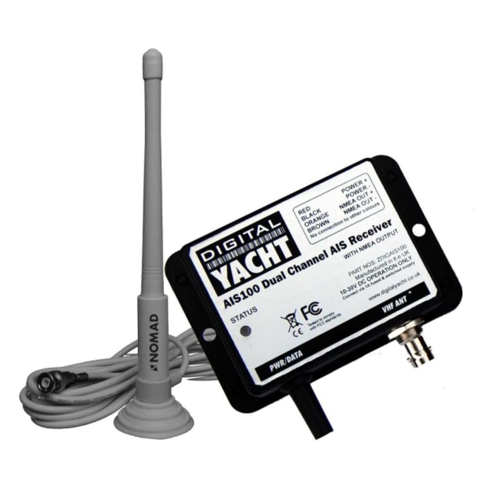 ZDIGAIS100QMA - Aftermarket Replacement AIS100 AIS USB Receiver with QMax Portable Antenna Compatible with Digital Yacht