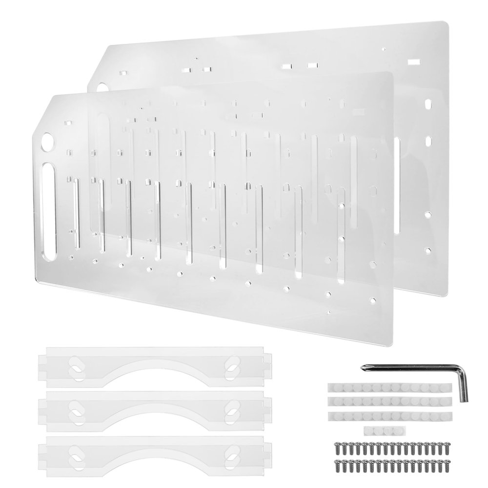 Aboiled 3.5 Inch Clear Acrylic Desktop Hard Disk Rack with 10 Storage Layers for Mechanical Drives