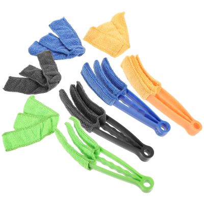 Happyyami 8pcs Multi-Color Window Slat Cleaner Brush Set with Detachable Heads for Window, Air Vent, and Shutter Cleaning, Portable Household Vent Cleaning Tool