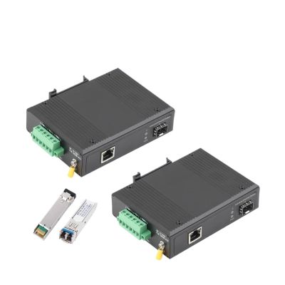 Gigabit SFP Industrial Transceiver 1 to POE 10/100/1000M Fiber Optic Switch 550M/2KM/3KM Modules for Industrial Network(Kit3)