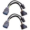 OBD2 to OBD1 Distributor Jumper Harness 2Pcs Engine Swap Dizzy 10 Pin for 1999-2000 Si 96-01 Integra view 1