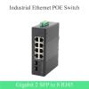 Industrial Gigabit Transceiver 2 SFP to 8 POE 10/100/1000M Fiber Optic Switch 550M/2KM/3KM Modules for Network(Kit3) view 3