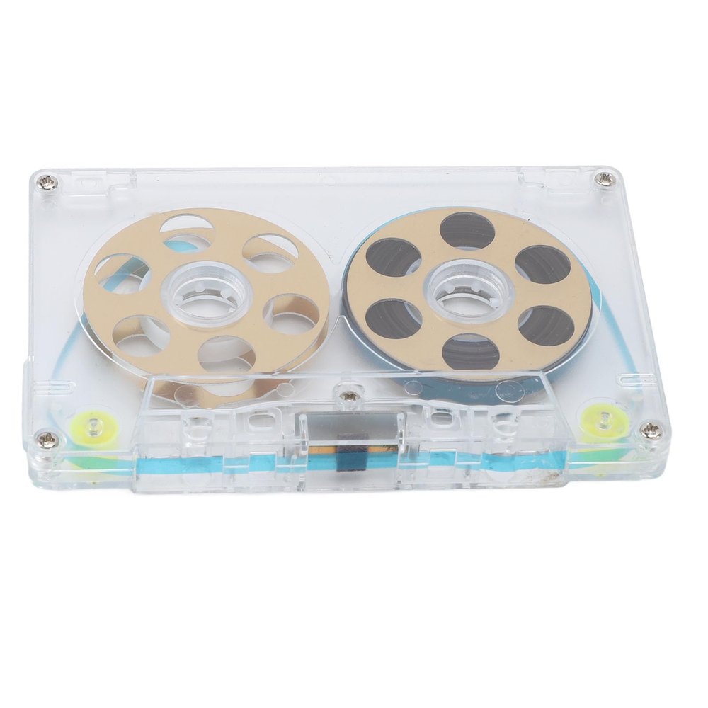 Hamwesh Blank Cassette Tape, 46 Minute Recording Time Normal Bias Low Noise Reel to Reel Audio, DIY Blank Music Cassette with Clear Case and Record Paper for Music Recording and Gift