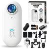 4K Thumb Action Camera, 2026 New POV Record PRO 2.0, Mini Body Cameras, Wearable Pocket Vlogging Camera with Waterproof Case, 120 Ultra Wide-Angle for Cycling, Diving Video Recording (White 128GB) view 1