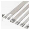 304 Stainless Steel Cable Tie 10/20/50/100/200 Pcs 10mm 0.39 inch Exhaust Wrap Multi-Purpose 304 Stainless Steel Metal Cable Tie banding self-locking zip ties(50PCS,10x450mm) view 4