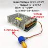 100W Digital Display Switching Power Supply with Adjustable Voltage DC 0-24V 4A LED Full Range view 3