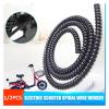 10 Pcs Bicycle Brake Cables Protection Sleeve Black Glossy Wiring Harness Protective Sleeves Electric Vehicle Cable Wraps(Navy Blue) view 2
