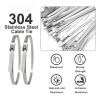 304 Stainless Steel Cable Tie 100 Pes 4.6mm 304 Stainless Steel Metal Cable Ties Multifunctional Self-Locking Zip Exhaust Wrap Coated Locking(4.6x150mm-100pcs) view 3