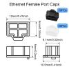 Ethernet Hub Port 100 PCS RJ45 Anti Dust Cover Cap Protector Plug Silicone Stopper for Computer Router Switch Female for TV,Computer(White) view 2