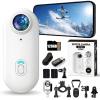 4K UHD Thumb Action Camera, 2026 POV Record PRO 2.0, Wearable Body Camera with Audio and Video, Magnetic Necklace & Spring Clip for Motorcycle Cycling Skiing Football Content Creators (White,128G) view 1