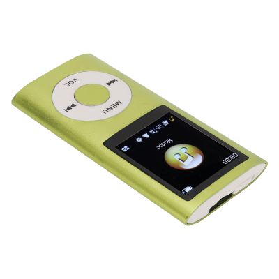 DAN&DRE MP3 Player, 1.8 Inch LCD Slim Portable Music Player with Lossless Sound, Aluminum Alloy, 64G Expandable (Green)