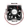 YINETTECH 2-Pin Inverter Axial Fan 24V 0.45A V35132-16F V35132-55RA Compatible with Nidec 80x80x38mm view 4