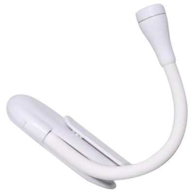 Beavorty LED Rechargeable Clip-on Book Light USB Charging Mini Reading Lamp for Students Dormitory Bedside Night Light White