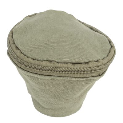 Coffee Filter Storage Bag Reusable Canvas Portable Coffee Cone Shaped Filter Paper Holder for Camping Travel Green 13x13x9.5cm