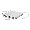 Alipis External USB 3.0 DVD Burner Drive Portable DVD ROM CD Writer Player Silver Gray for Laptop and Desktop Use view 2