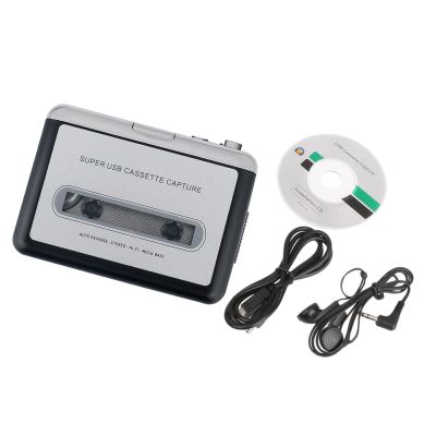 Portable Tape Player USB Player Tape Capturing to MP3 Converter Stereo with 3.5mm Port for Laptops Computer USB Tape Recorders
