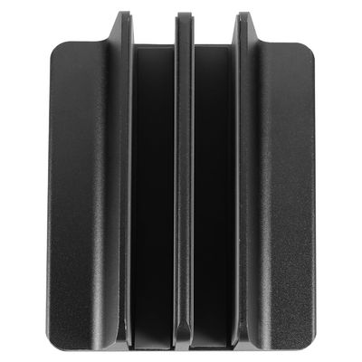 BAZEITFLOW Aluminum Alloy Vertical Laptop Stand Rack and Tablet Holder for Desk Use, Black Notebook Mount Base Compatible with MacBook and Laptops, Space-Saving Desktop Organizer for Office