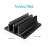 BAZEITFLOW Aluminum Alloy Vertical Laptop Stand Rack and Tablet Holder for Desk Use, Black Notebook Mount Base Compatible with MacBook and Laptops, Space-Saving Desktop Organizer for Office view 2