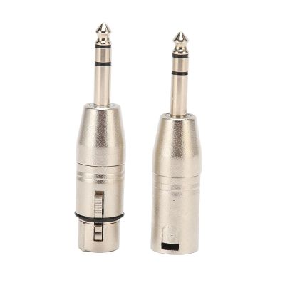 BHUPWZE Aluminum Alloy 1/4 Inch TRS to XLR Adapter 6.5mm Stereo Male to 3Pin Female and Balanced Sound Connector