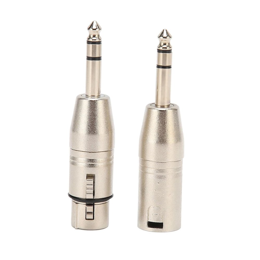 BHUPWZE Aluminum Alloy 1/4 Inch TRS to XLR Adapter 6.5mm Stereo Male to 3Pin Female and Balanced Sound Connector