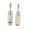 BHUPWZE Aluminum Alloy 1/4 Inch TRS to XLR Adapter 6.5mm Stereo Male to 3Pin Female and Balanced Sound Connector view 1
