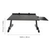 Alipis Adjustable Aluminum Laptop Stand with Cooling, Portable Folding Notebook Holder for Bed and Desk Use, Black T8 Model with Mouse Pad, Elevating PC Desk for Home Office view 2
