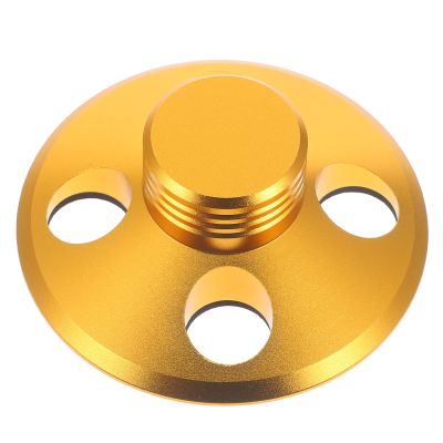 MOLUCKFU Turntable Stabilizer Record Weight Low Profile Aluminum Alloy Vinyl Record Disc Clamp for Reducing Vibration on Turntables Gold