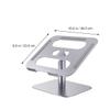 MOLUCKFU Portable Aluminum Alloy Laptop Stand Adjustable Notebook Riser with Heat Dissipation for Office and Home Use Silver view 2