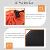 Alipis Waterproof Camera Lens Pouch Set with Drawstring Thickened Fleece Lined Lens Storage Bags in Orange Compatible with S M L view 3