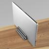 Alipis Adjustable Vertical Laptop Stand Holder with 3-Slot Aluminum Desktop Dock for Laptops, Tablets, and Phones, Gray Organizer for Office and Home Use view 2