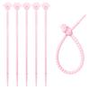 20pcs Cat Paw Silicone Cable Ties Keychain, 22cm DIY Accessories, Adjustable Twist Ties for Keys and Decorations (pink) view 1