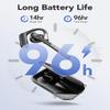 Bluetooth Headset V6.0, Open Ear Wireless Earpiece with Noise Canceling Mic, 96H Talking Time with the 950 mAh Charging Case for iOS Android Laptop, Headphones with Mute Button for Trucker Work view 3