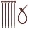 20pcs Cat Paw Silicone Cable Ties Keychain, 22cm DIY Accessories, Adjustable Twist Ties for Keys and Decorations (brown) view 1