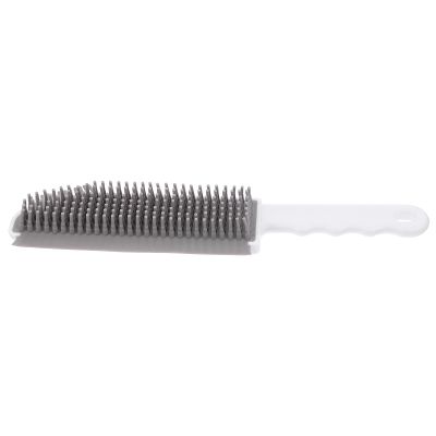 GLSTOY Multi-Functional Window Cleaner Brush with Supple Silicone Bristles, Portable Dust and Groove Cleaning Tool for Kitchen, Bathroom, and Window Screen Cleaning, Pure White