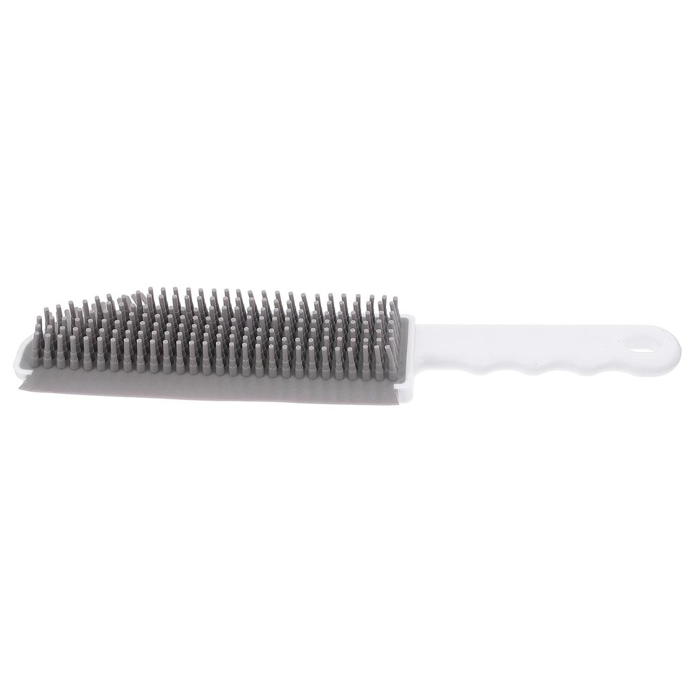 GLSTOY Multi-Functional Window Cleaner Brush with Supple Silicone Bristles, Portable Dust and Groove Cleaning Tool for Kitchen, Bathroom, and Window Screen Cleaning, Pure White