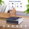 Multi-Functional Desktop CD Player, Small Compact Retro CD Players with CD Dust Cover and Remote Control, USB Rechargeable, 3.5mm Audio, and Optical Interfaces, for Home/Office/Bedroom view 2