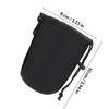 Toddmomy 2pcs Neoprene Camera Lens Pouches Flexible Drawstring Bag for Dslr Lens Protection Black Lightweight Carrying Case for Photographers view 2